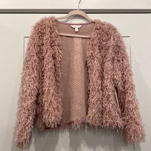 NWT Lauren Conrad Pink Fluffy Jacket